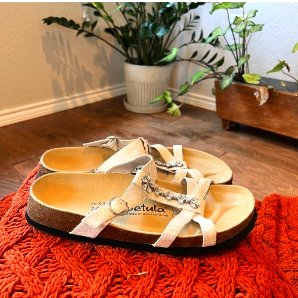 💥REDUCED💥 Betula By BIRKENSTOCK Snakeskin/Jeweled Sandals